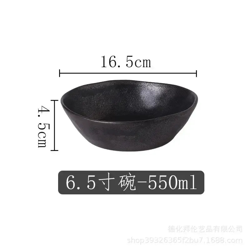 Japanese Irregular Wabi-sabi Ceramic Plate