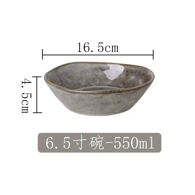 Japanese Irregular Wabi-sabi Ceramic Plate