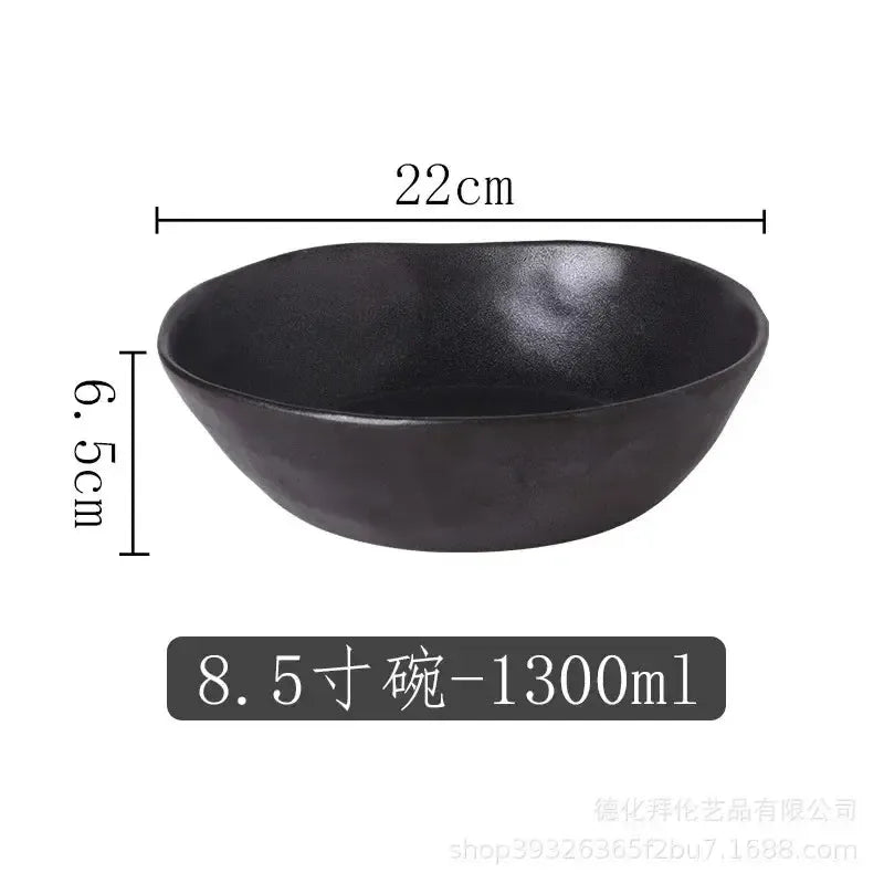 Japanese Irregular Wabi-sabi Ceramic Plate