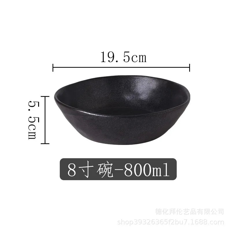 Japanese Irregular Wabisabi Ceramic Plate