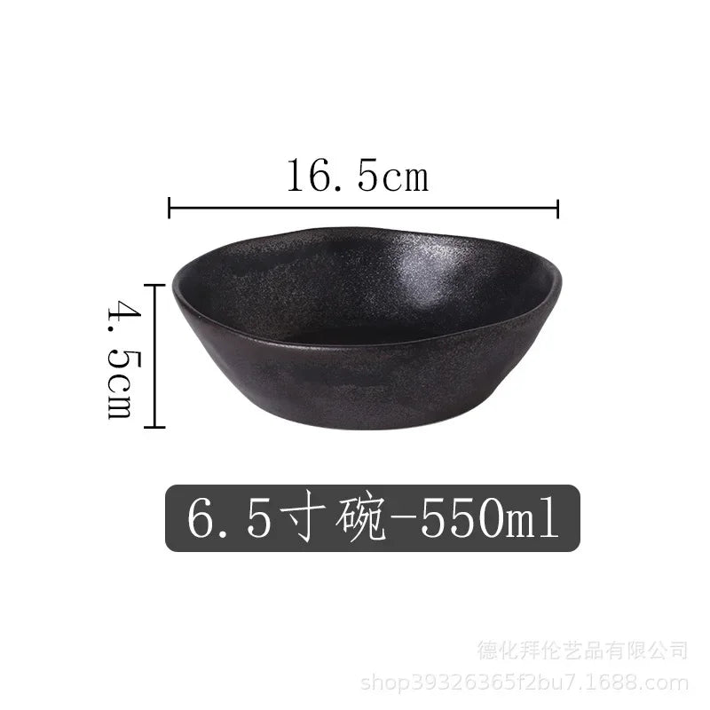 Japanese Irregular Wabisabi Ceramic Plate