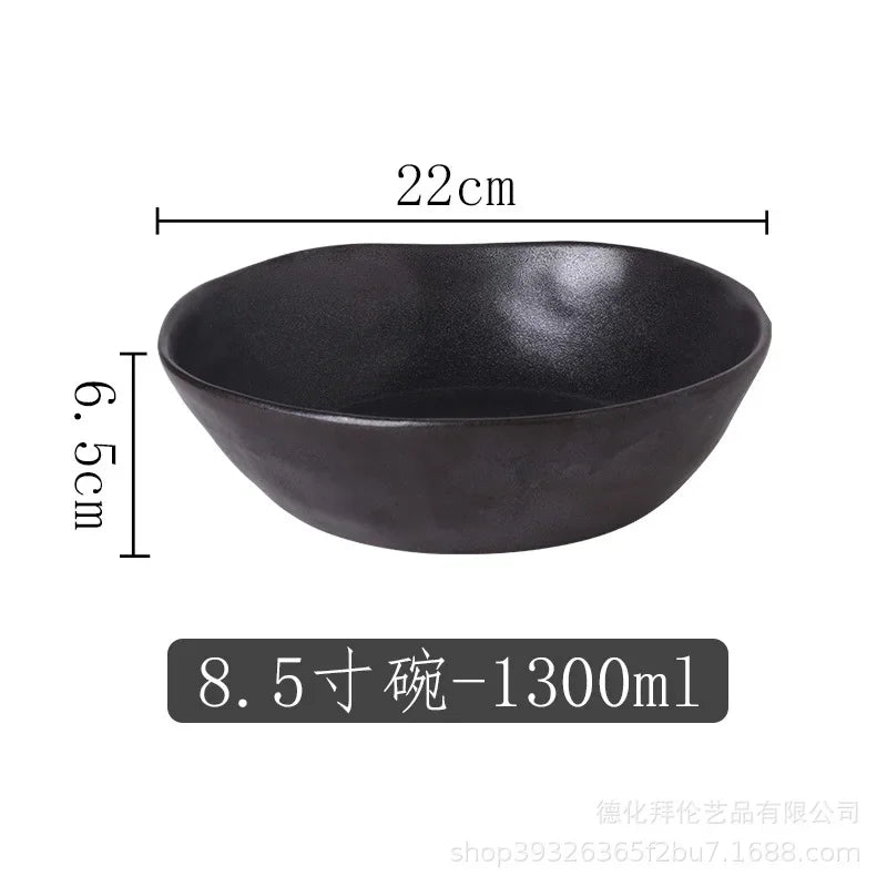 Japanese Irregular Wabisabi Ceramic Plate