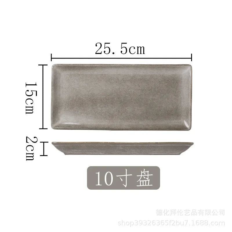 Japanese Irregular Wabisabi Ceramic Plate