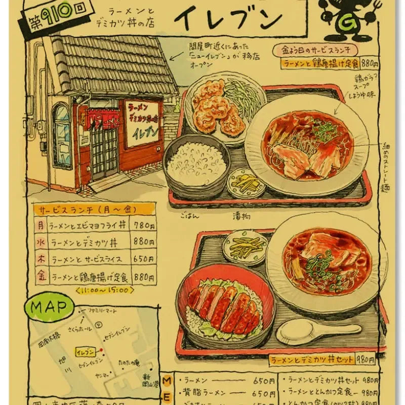 Japanese Izakaya Kraft Paper Poster