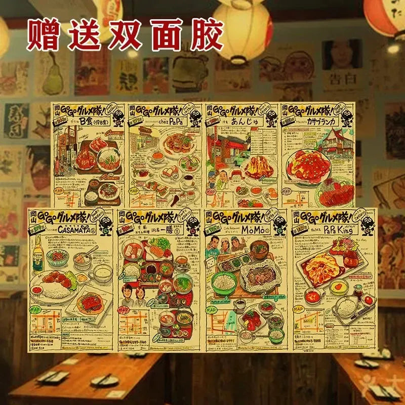 Japanese Izakaya Kraft Paper Poster
