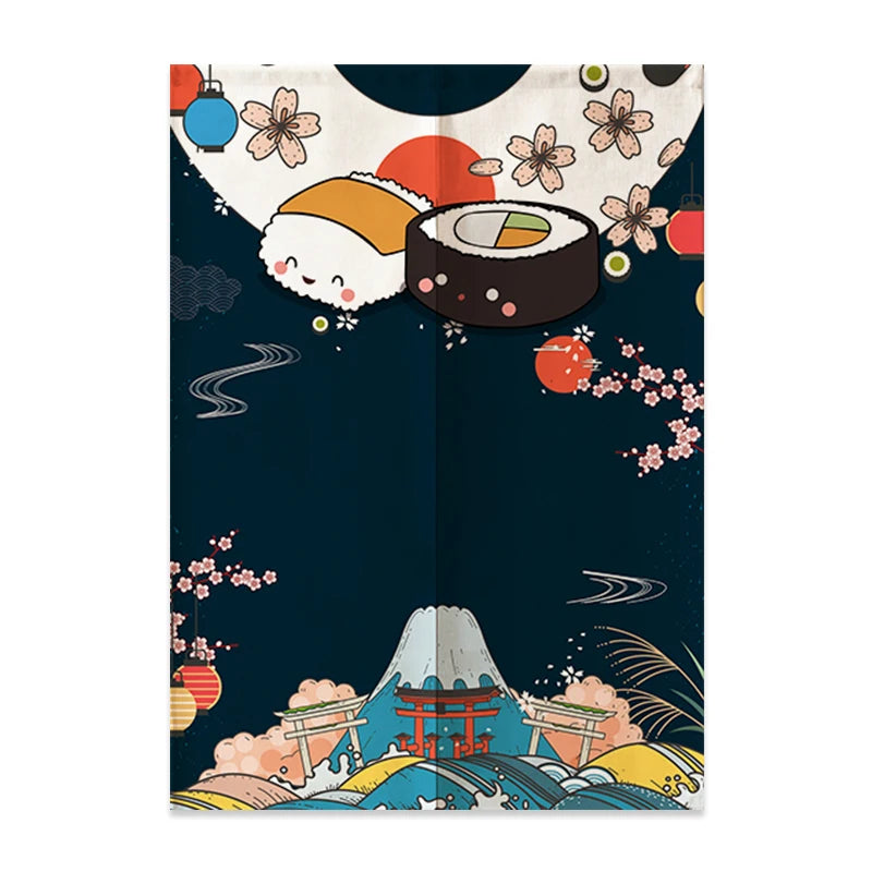 Japanese Linen Half Curtain