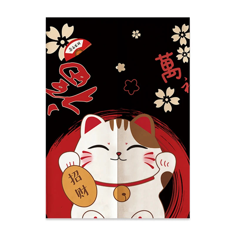 Japanese Linen Half Curtain