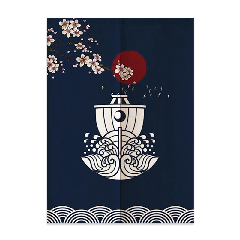 Japanese Linen Half Curtain