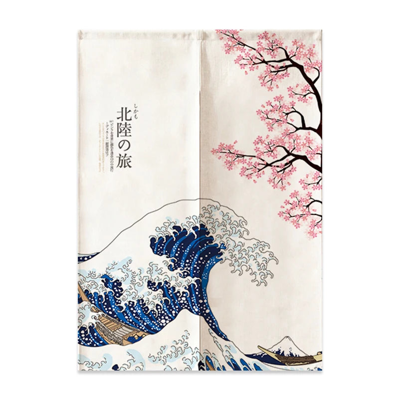 Japanese Linen Half Curtain
