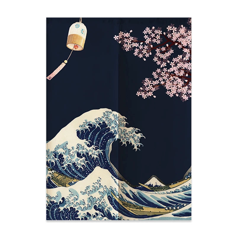 Japanese Linen Half Curtain