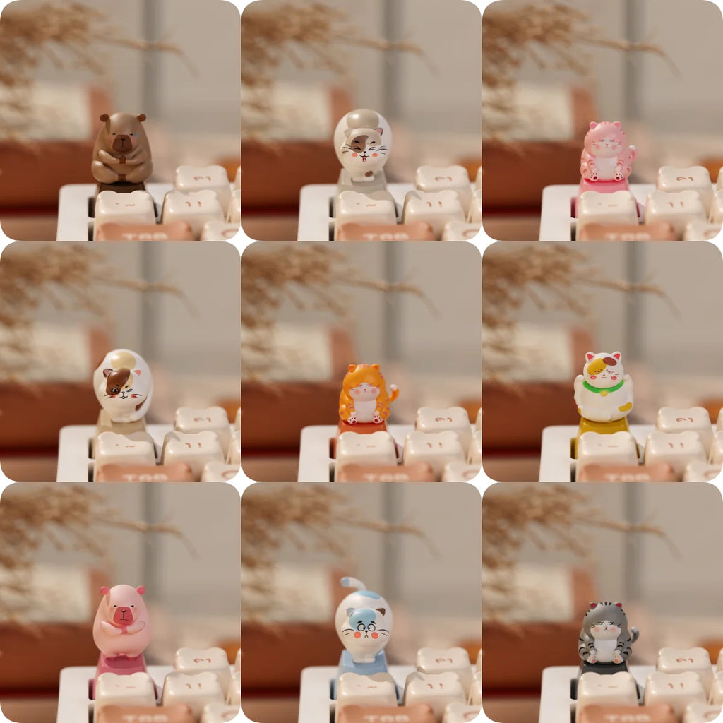 Japanese Neko Artisan Keycap Set