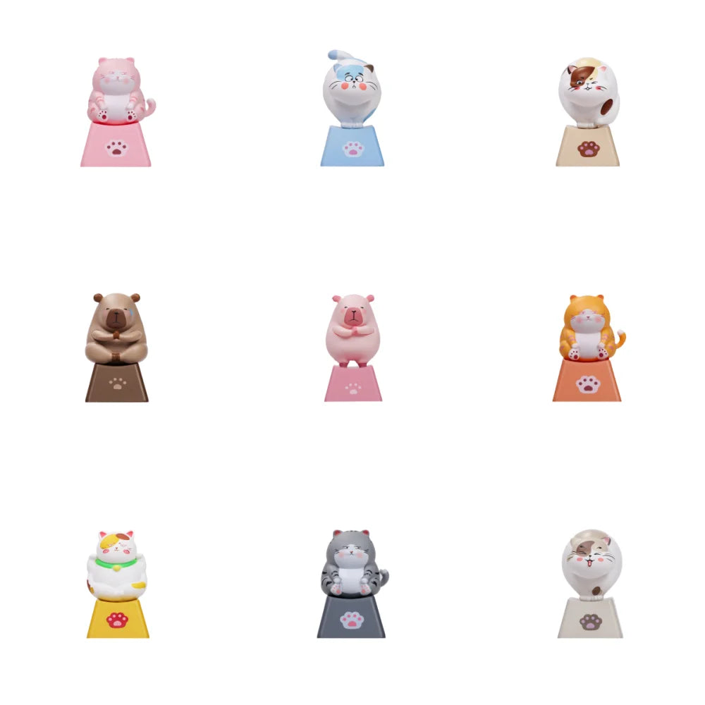 Japanese Neko Artisan Keycap Set