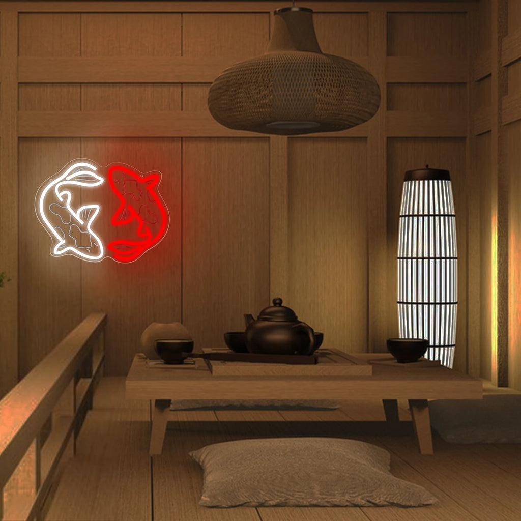 Japanese Neon Koi Fish Sign