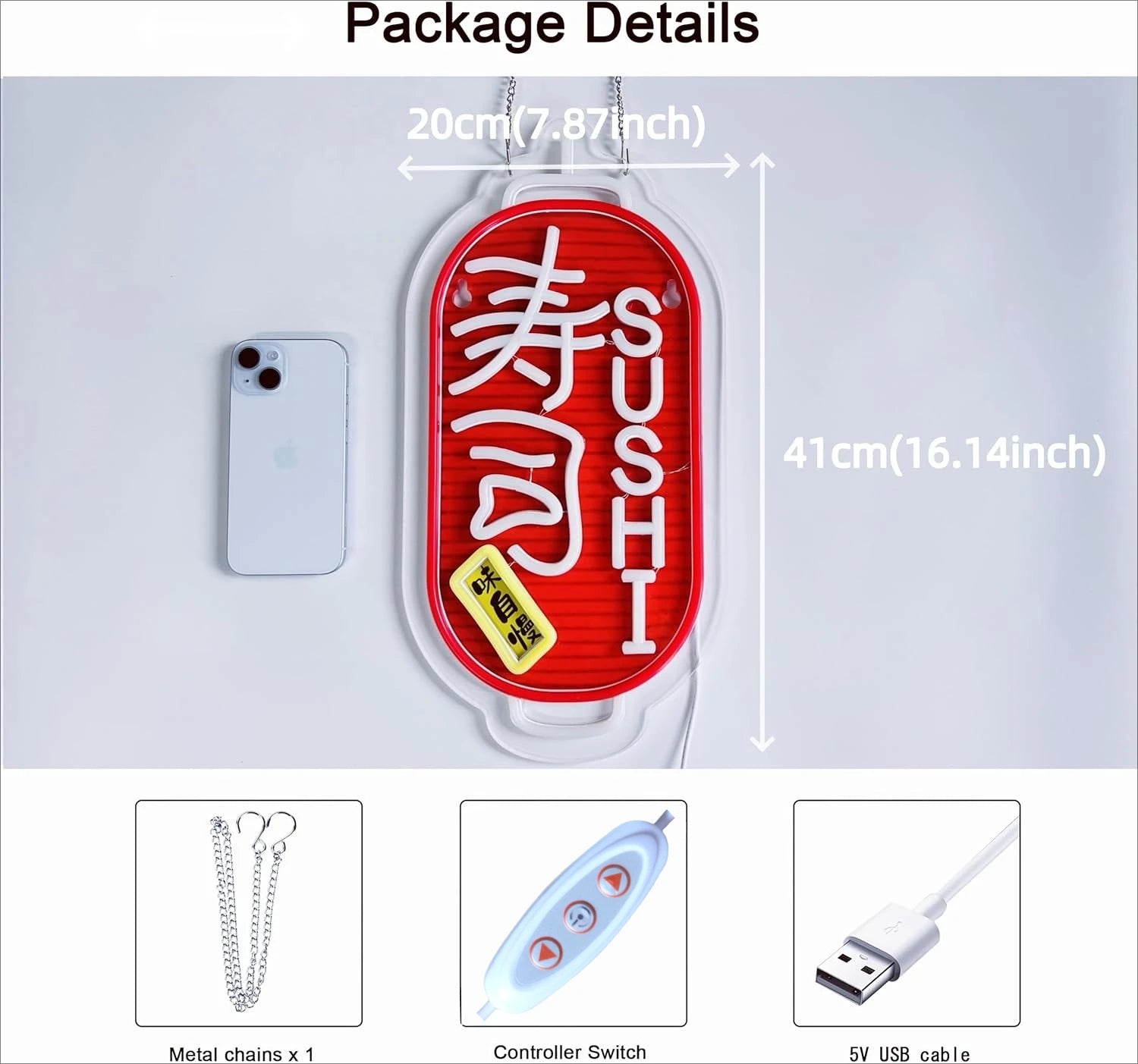Japanese Neon Sushi LED Sign
