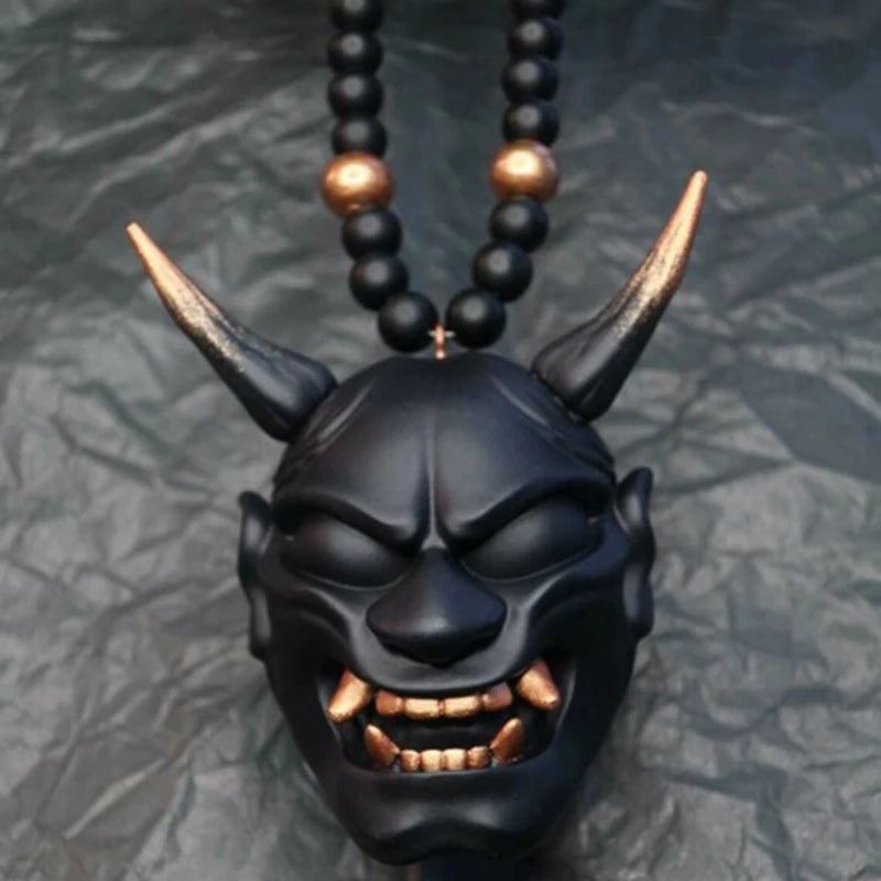 Japanese Oni Samurai Kabuto Pendant