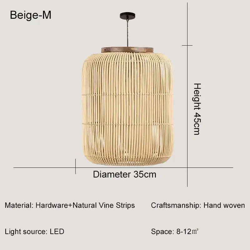 Japanese Rattan Pendant Light