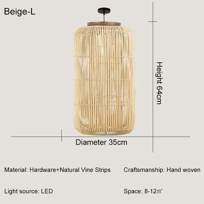 Japanese Rattan Pendant Light