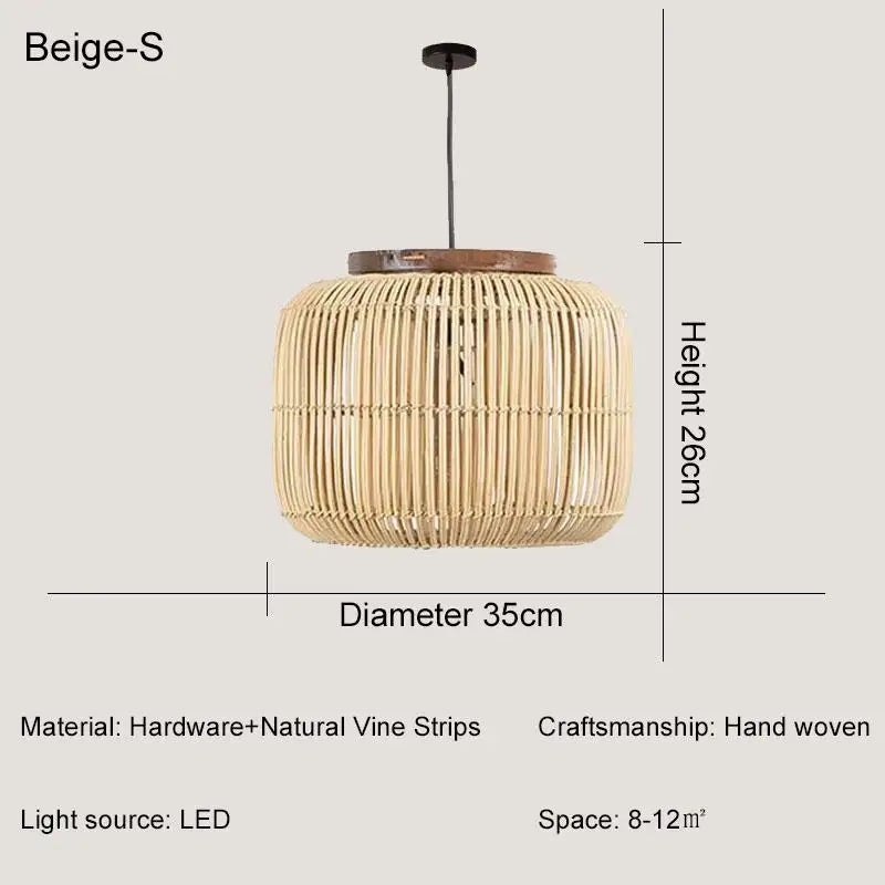 Japanese Rattan Pendant Light