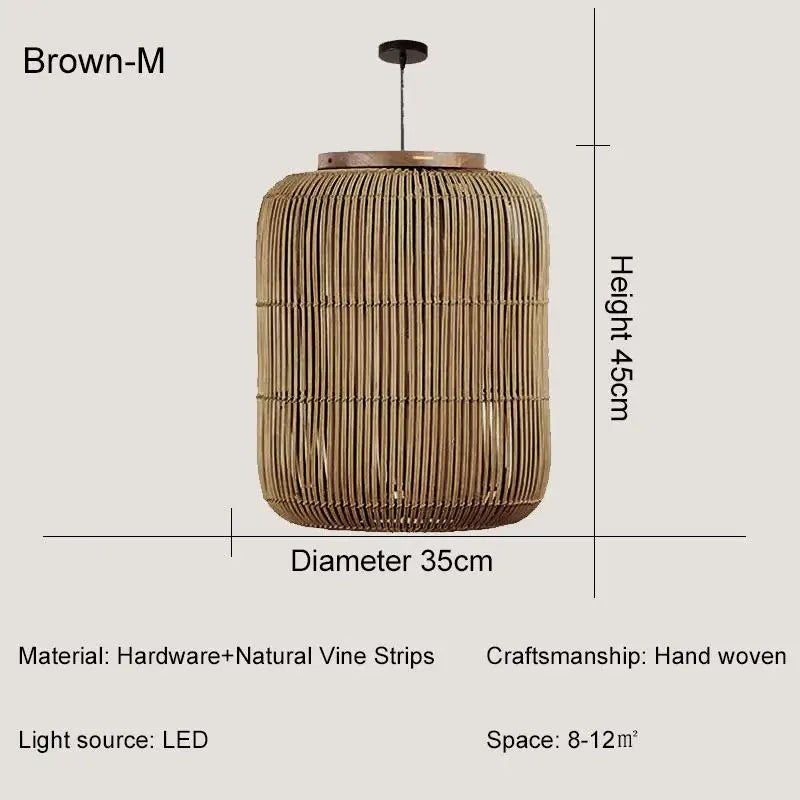 Japanese Rattan Pendant Light