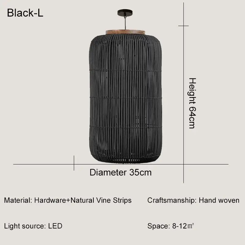 Japanese Rattan Pendant Light