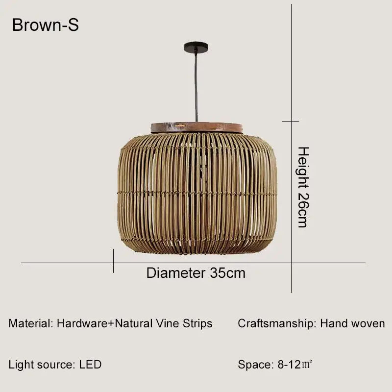 Japanese Rattan Pendant Light