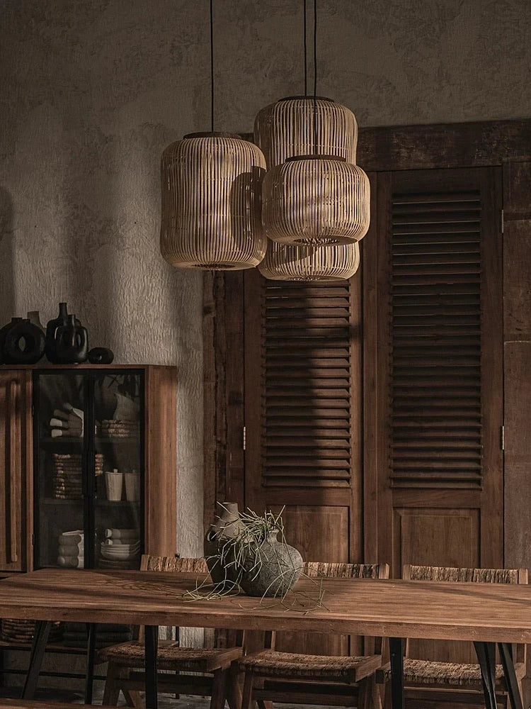 Japanese Rattan Pendant Light
