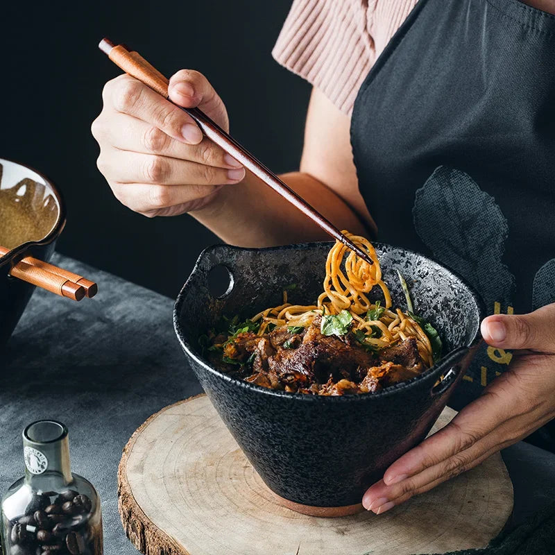 Japanese Retro Ceramic Noodle Bowl