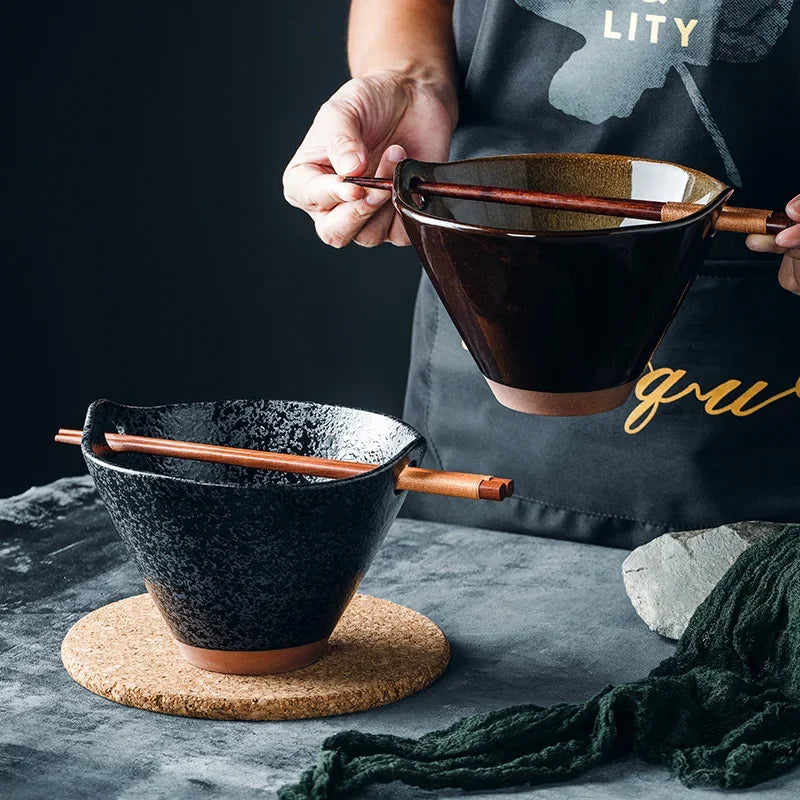 Japanese Retro Ceramic Noodle Bowl