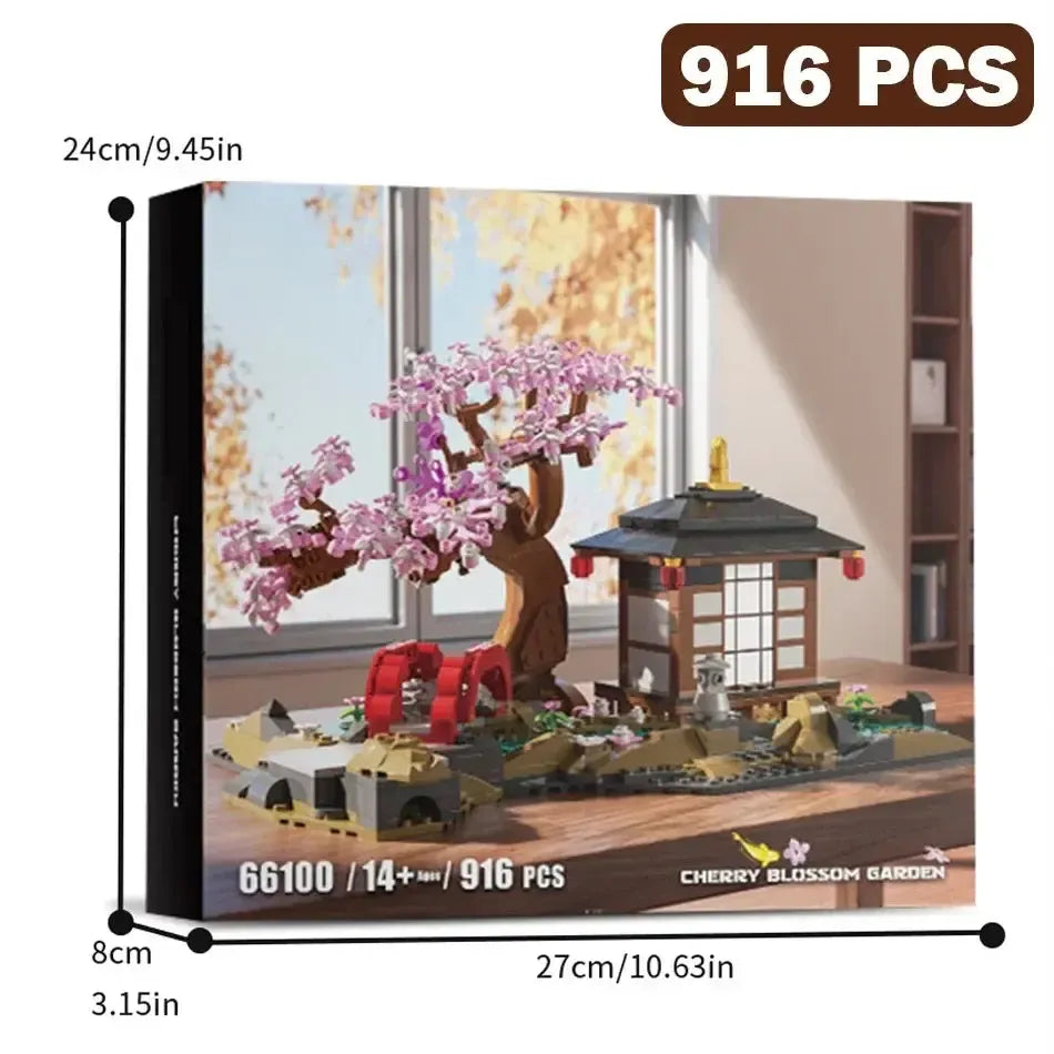 Japanese Sakura House Cherry Blossom Building Blocks