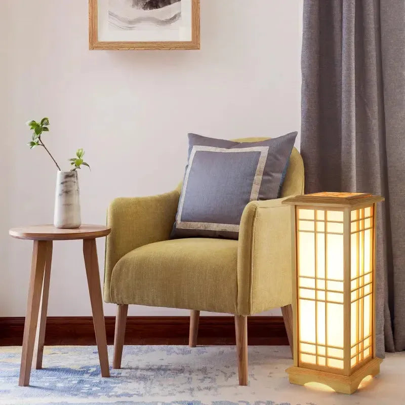 Japanese Style Wood Floor Lamp