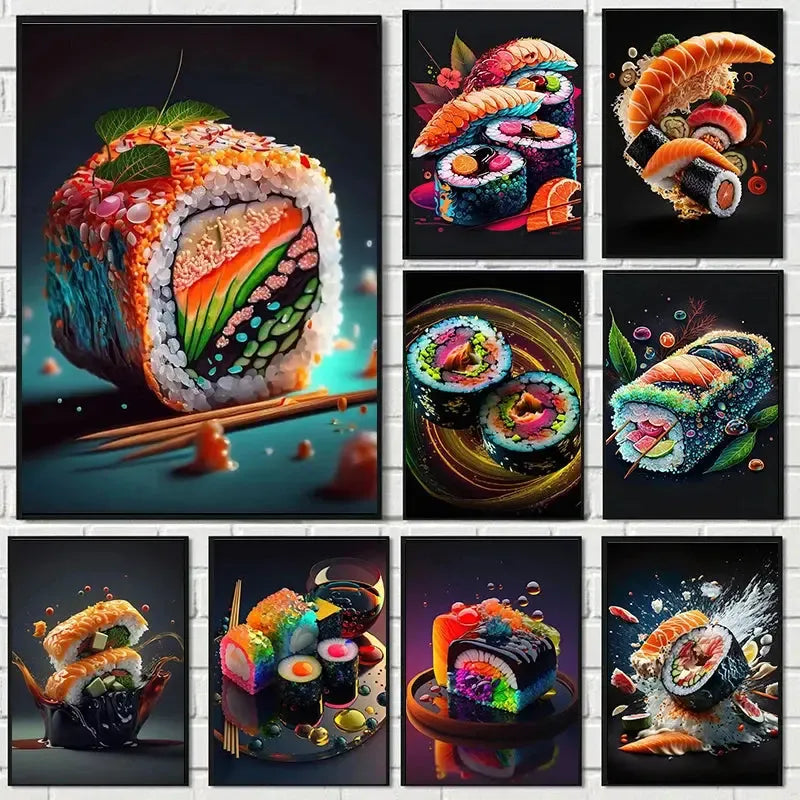 Japanese Sushi Bento Wall Art