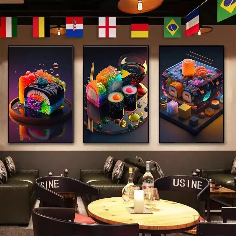 Japanese Sushi Bento Wall Art