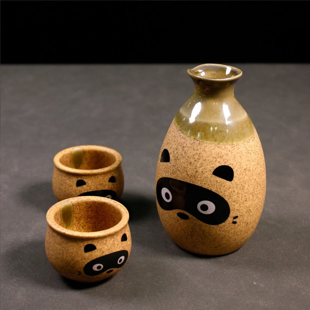 Japanese Tanuki Sake Set