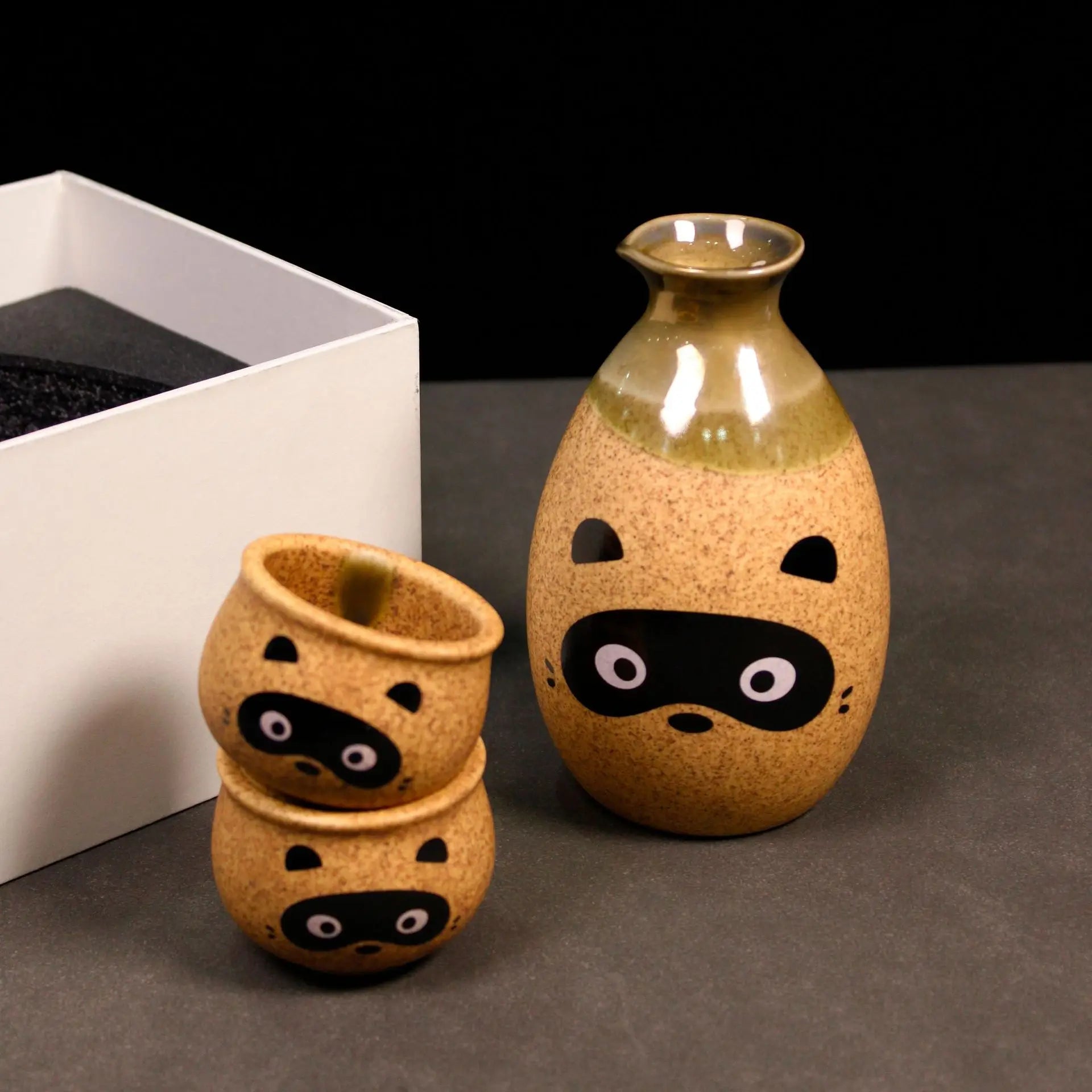 Japanese Tanuki Sake Set