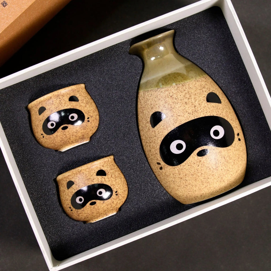 Japanese Tanuki Sake Set