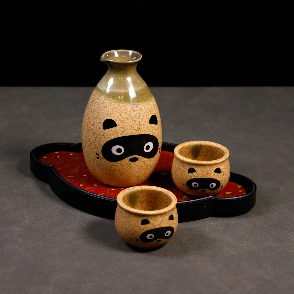 Japanese Tanuki Sake Set