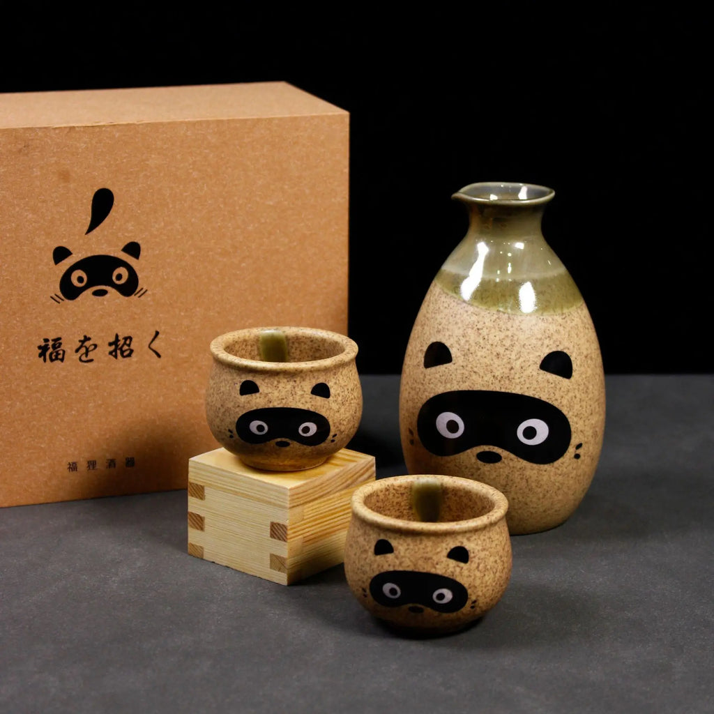 Japanese Tanuki Sake Set