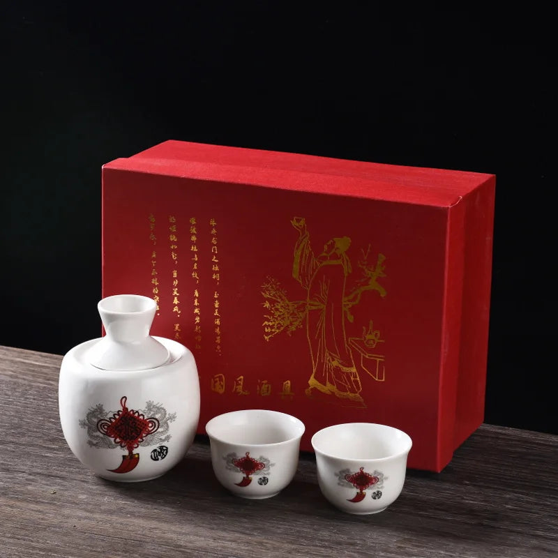 Japanese Vintage Ceramic Sake Set