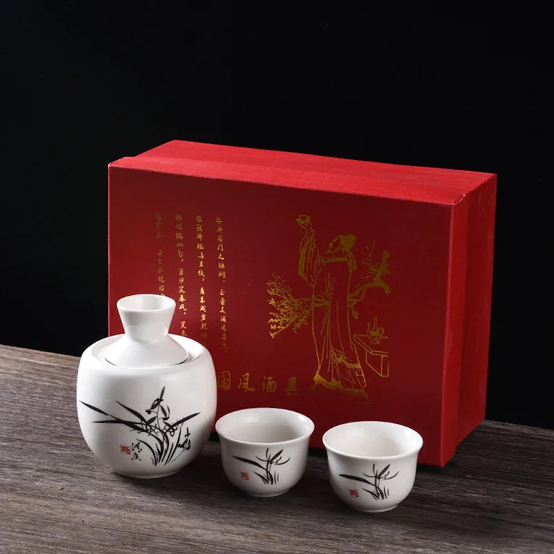 Japanese Vintage Ceramic Sake Set