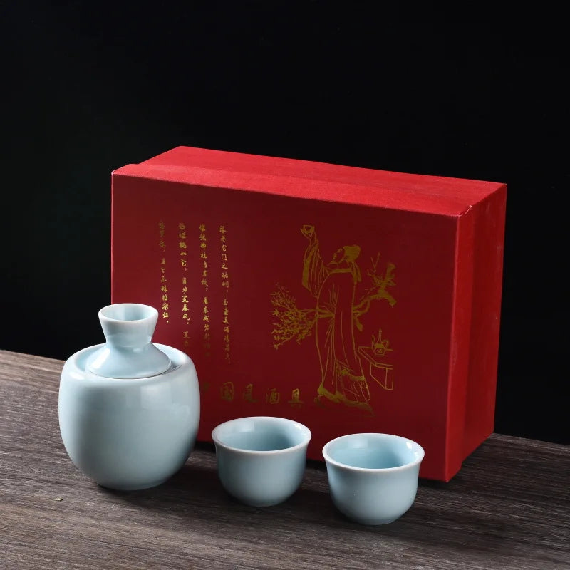 Japanese Vintage Ceramic Sake Set