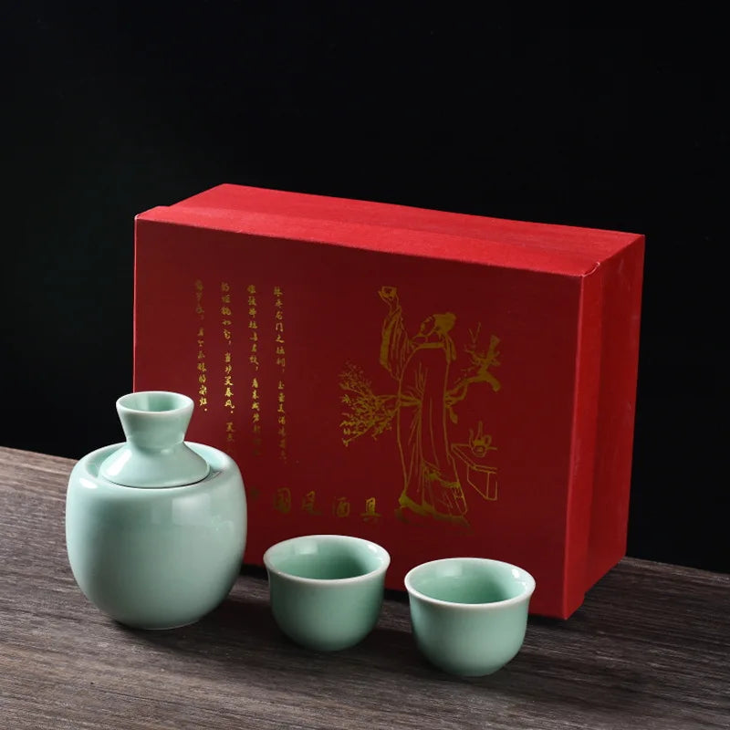 Japanese Vintage Ceramic Sake Set