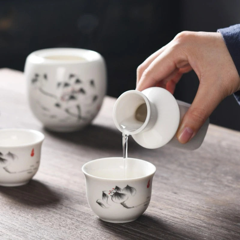 Japanese Vintage Ceramic Sake Set