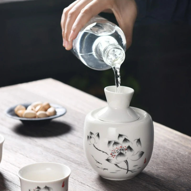 Japanese Vintage Ceramic Sake Set