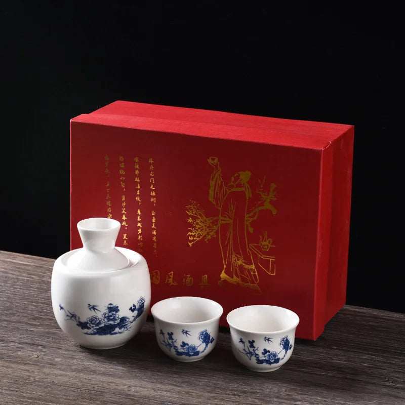 Japanese Vintage Ceramic Sake Set
