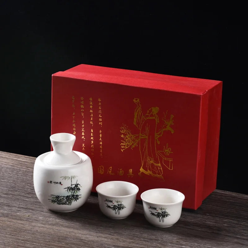 Japanese Vintage Ceramic Sake Set