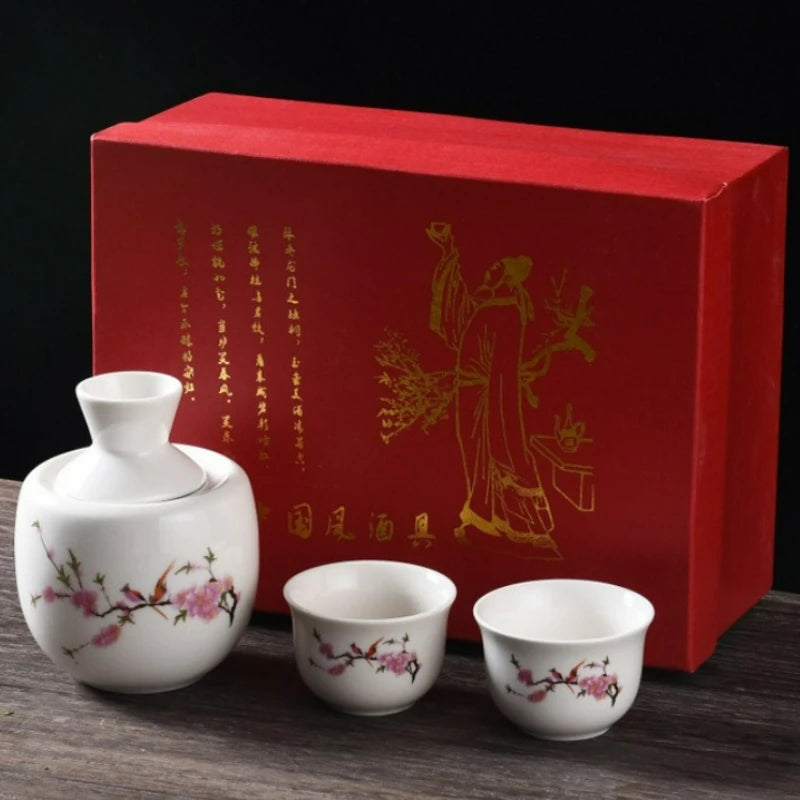 Japanese Vintage Ceramic Sake Set