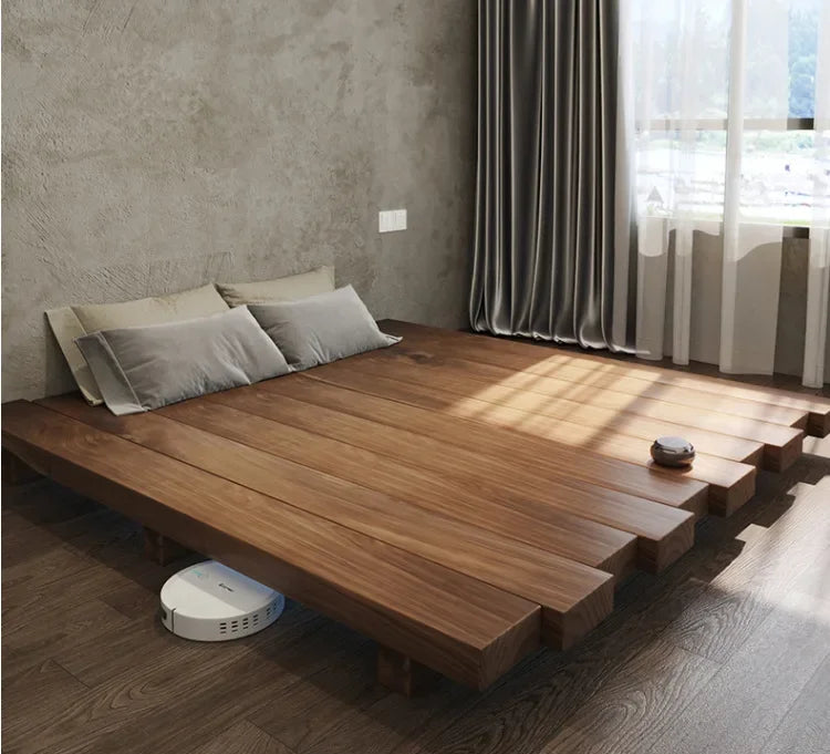 Japanese-style Solid Wood Tatami Bed