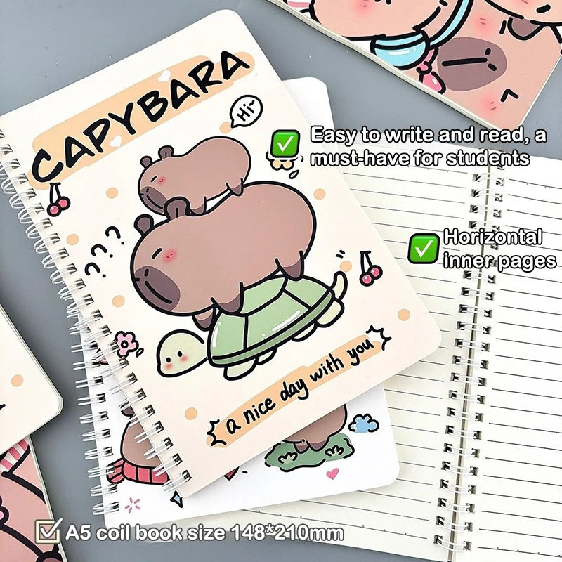 Kawaii Capybara A5 Coil Notebook