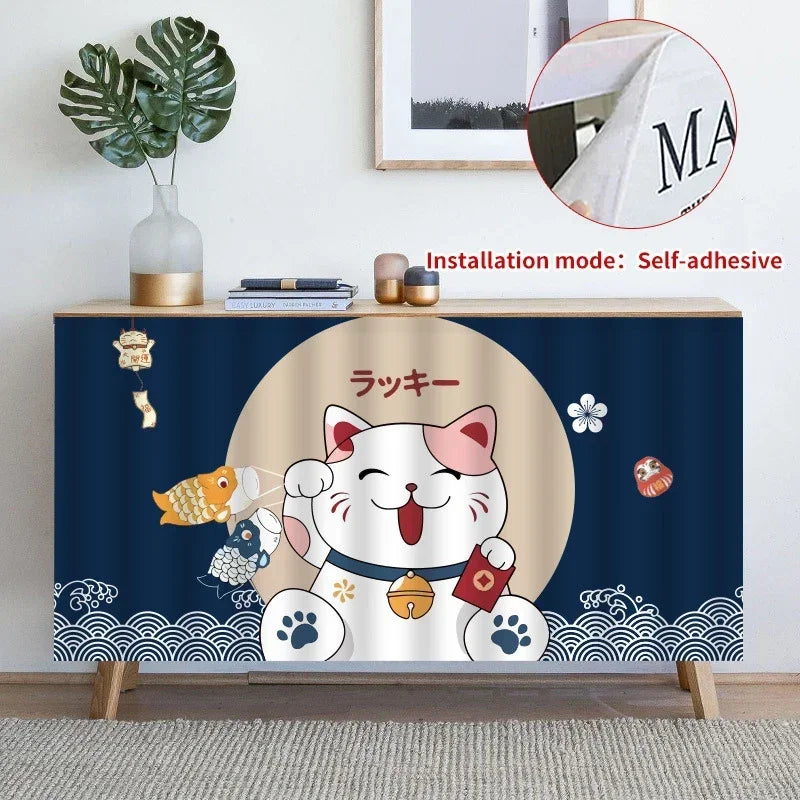 Lucky Cat Kitchen Curtains
