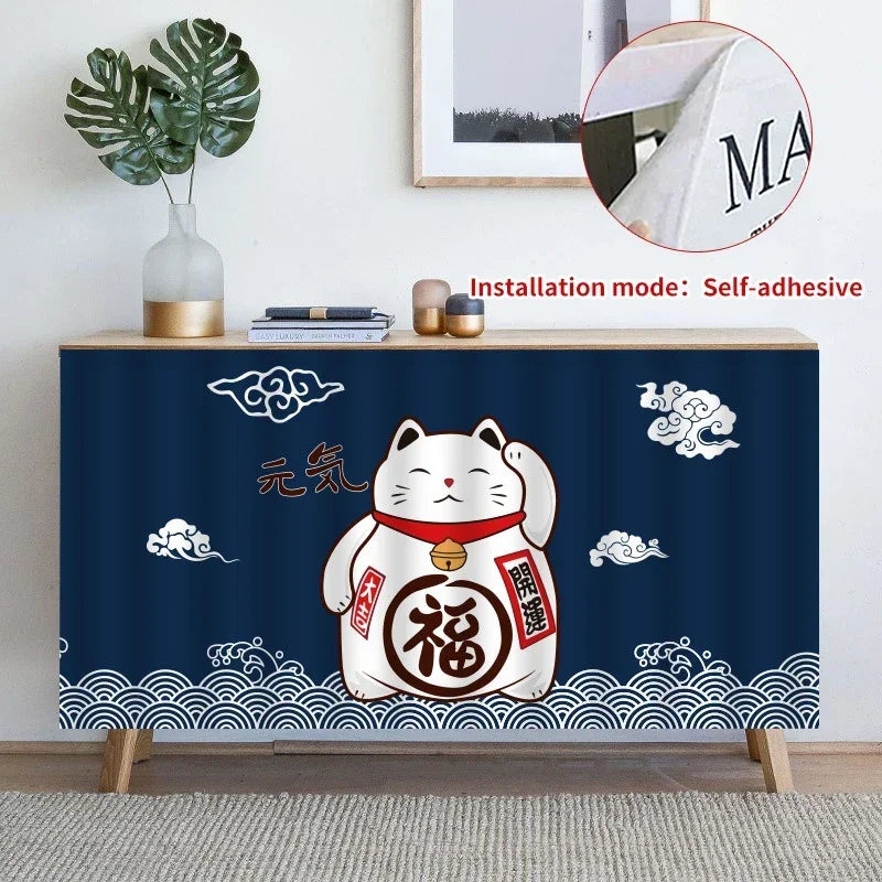 Lucky Cat Kitchen Curtains